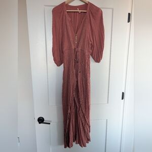 Elegant Mauve Maxi Dress